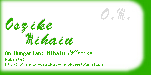 oszike mihaiu business card